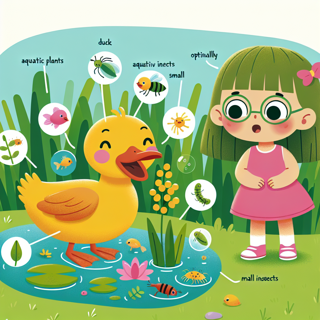 Illustration for What do ducks eat